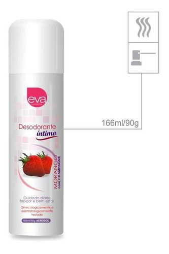 Desodorante Íntimo Eva 35g/66ml - Morango C/ Champagne