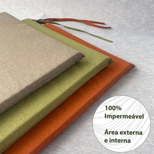 6 Assento Espuma 40x40 Impermeável Acquablock Almofada D33