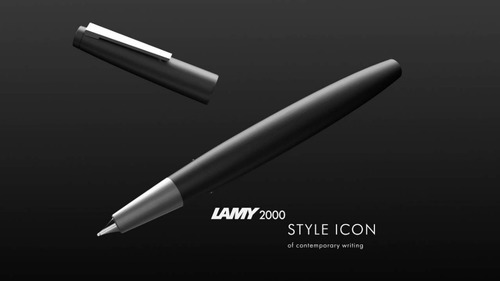 Lapicera Pluma Lamy 2000 Metal Black - Medium