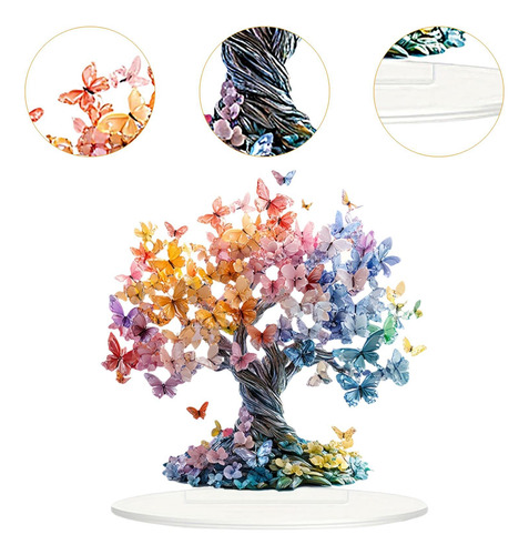 Adorno De Mesa De Árbol De La De Mariposa, Decoración 2d,