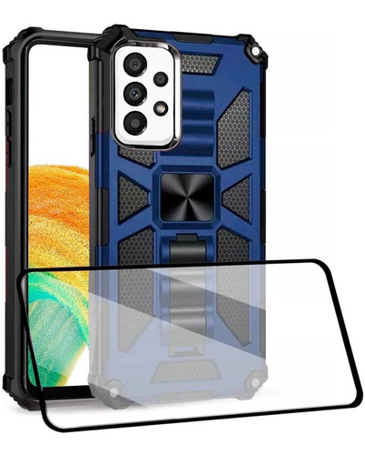 Kit Mica 9d + Funda Samsung Blindada Uso Rudo Esquinas Stand