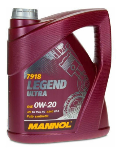 Aceite Mannol Legend Ultra 0w20 4 Lts Sintético Aleman