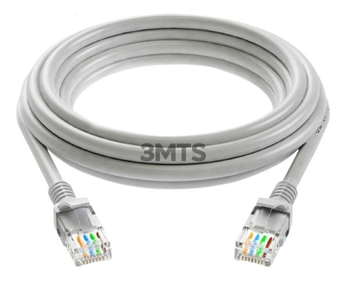 Imagen 1 de 6 de Cable Patchcord De Red / Ethernet Utp Rj45 3 Metros Cat 5e