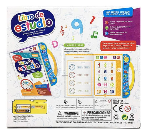 Libro De Aprendizaje Básico Con Sonido Para Niños En Español