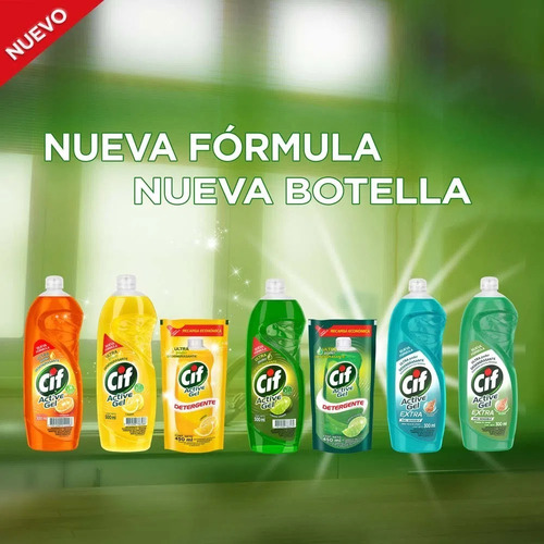 Detergente Cif Active Concentrado Limon Gel 500ml