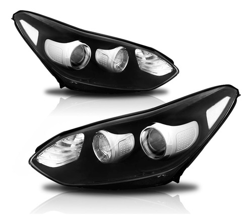 Par Farol Sportage 17 A 19 Eletrico C Motor C Projetor C Led