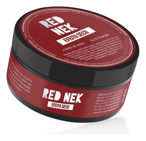 Pomada Para Cabelo Efeito Seco Matte Alta Fixação 70g Rednek
