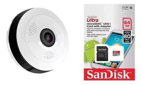 Combo Camara Ip Wifi 360 Infrarrojos + Memoria De 64g