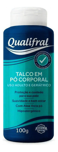 Talco Em Pó Corporal Qualifral Adulto E Geriátrico 100g