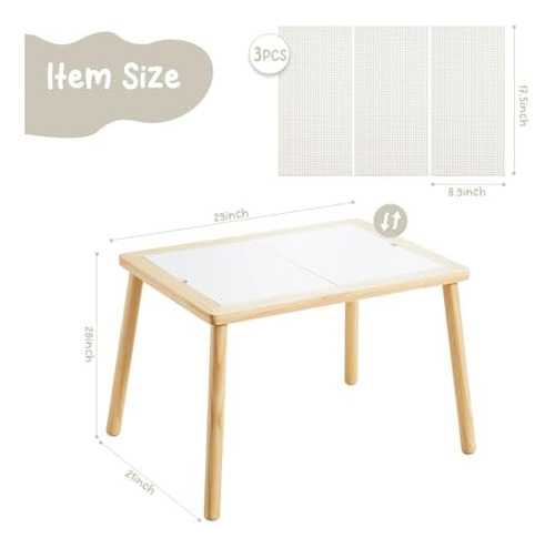 Mesa Actvity Para Niños Con 3 Placas Base Blanco Y Con 3 Con