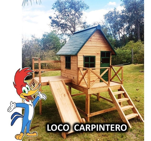 Imagen 8 de 8 de Casita Alta De Madera Infantil Día Del Niño Navidad Reyes 1