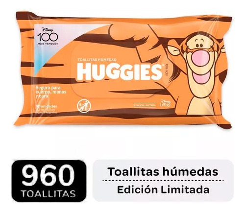 Toallas Humedas Huggies Cuidado 4 En 1 X80 Caja Pack X 12