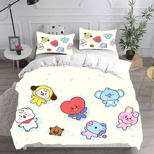  Kpop BTS - Juego de ropa de cama Galaxy Jimin SUGA V