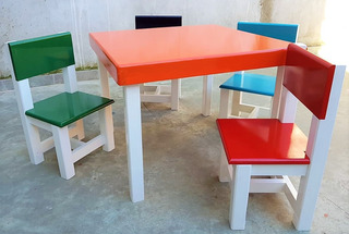 mesas didacticas para niños de madera