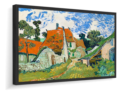 Quadro Com Moldura Van Gogh Rua Em Auvers 95x90