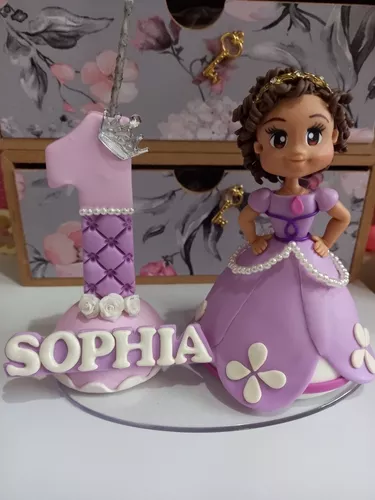 Topo De Bolo Personalizado Biscuit Aniversario Princesas