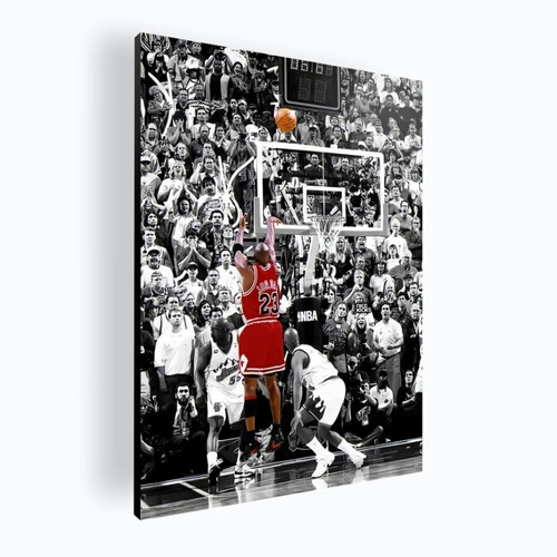 Cuadro Decorativo Michael Jordan - The Last Shoot 30x42 Mdf