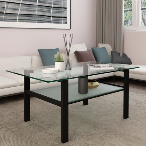 Amocid Side Center Table Coffee Glass Clear End Muebl Sala