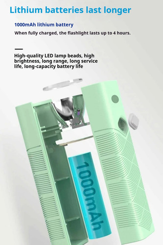 Ultra Delgada Lámpara Táctica Led Linterna Potente 3 Modos