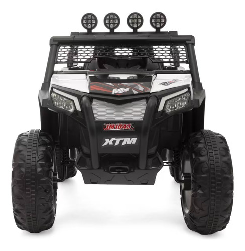 Montable Eléctrico Buggy Xtm Control Remoto 12 V Usb En Caja Blanco/negro