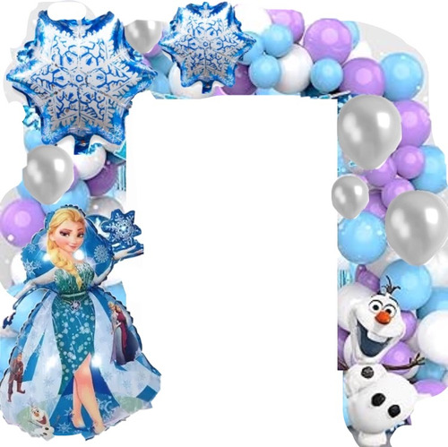 Set Decoración Cumpleaños Globos Frozen