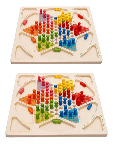 De Ludo Quatre En Un Flying Chess Damas Chinas Vintage Para