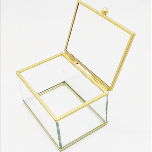 Joyero De Cristal, Caja De Recuerdo, Anillo, Arete,