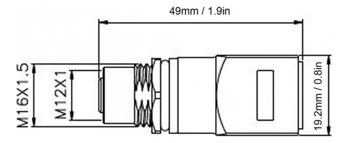 Para Cable Ethernet Industrial M12 A Rj45 Ip67 Impermeable
