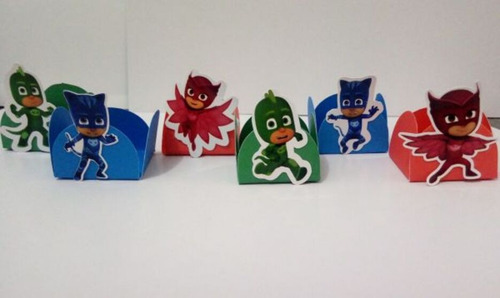 50 Forminhas + 50 Topper De Docinhos Pj Masks