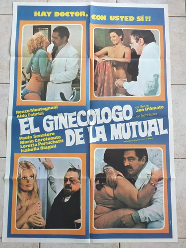 Antiguo Afiche Cine - El Ginecólogo De La Mutual *