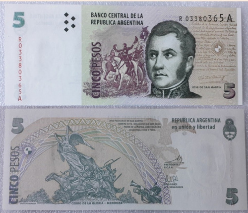 Billete De 5 Pesos De Reposición Sin Circular 