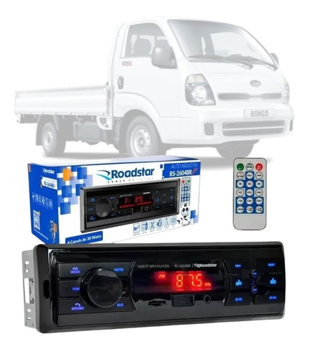 Aparelho Radio Mp3 Fm Usb Bluetooth Roadstar Kia Bongo