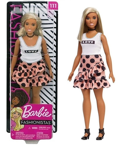 Barbie Fashionista #111 Rubia Polera Love - Envio Gratis