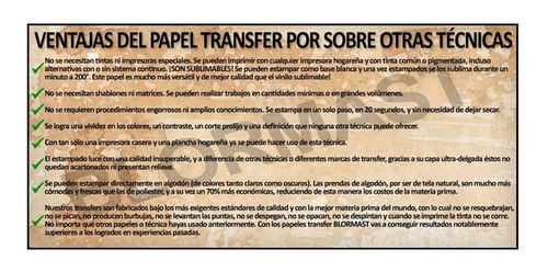 Papel Transfer Blormast 30 Oscuras + 30 Claras A4