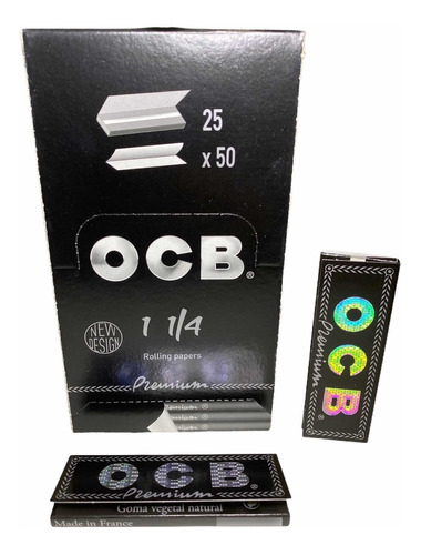 Caja Papel Ocb Premium 1 1 / 4 X 25 Papelillos
