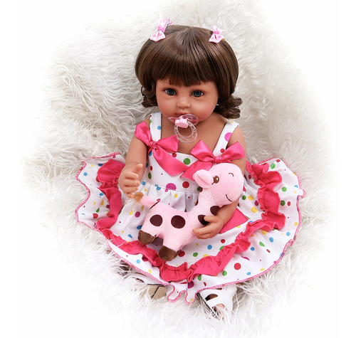 Imagen 4 de 7 de Decdeal - Muñeca De Silicona Para Bebé (55 Cm, Cuerpo Comple