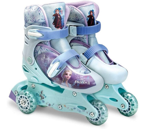 Patins Disney Frozen 2 3 Rodas Ajustável 29 Ao 32 F00170 Fun