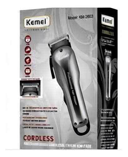 Maquina De Cortar Cabelo Kemei 2603 + Kit Tesouras