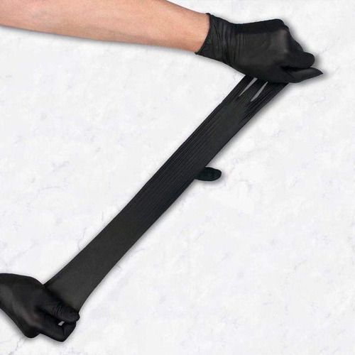 Imagen 3 de 8 de 100 Pcs De Guantes De Látex Desechables Para El Hogar Negro