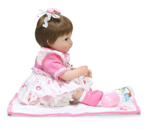 Imagen 8 de 10 de 42 Cm Realista De Silicona Muñeca Bebé Recién Nacido