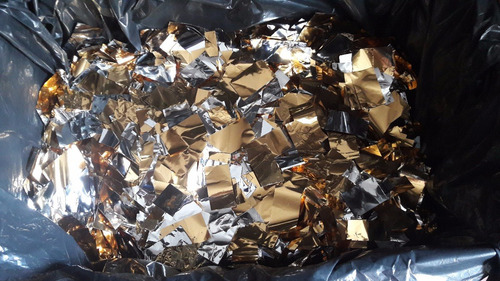 #papel #ventury #picado #metalizado Dorado
