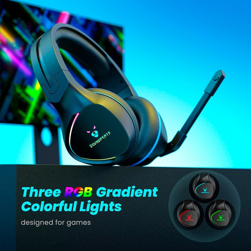 Imagen 3 de 7 de Auriculares Gamer Headset Soundpeats G1 Luz Led Pc Ps4 Xbox