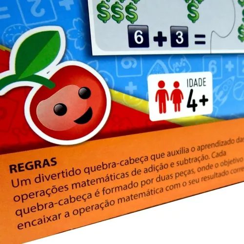 Adição E Subtração Jogo Quebra Cabeça Educativo Matemática - DaiCommerce