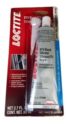 Silicona Loctite 593 Rtv Negra 80 Ml