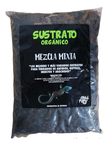 Mezcla Mixta Sustrato Para Reptiles Anfibios Insectos 1 Kg