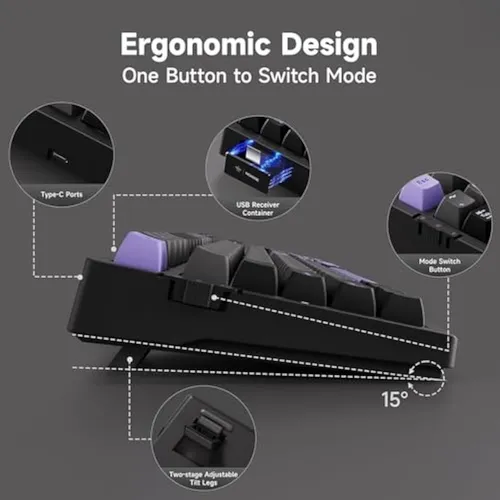 Teclado Mecánico Inalámbrico G98 Pro, Teclado Para Juegos