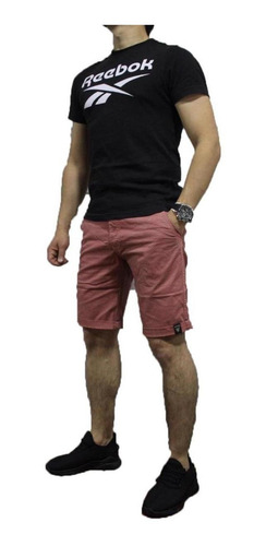 Imagen 3 de 5 de Bermuda Elasticada Rosa Con Diseño