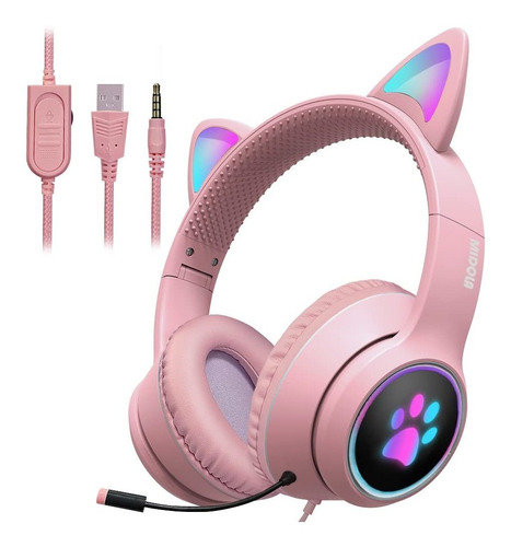Midola Gaming Wired Aux 3.5mm Cat Ear Auriculares Sobre...