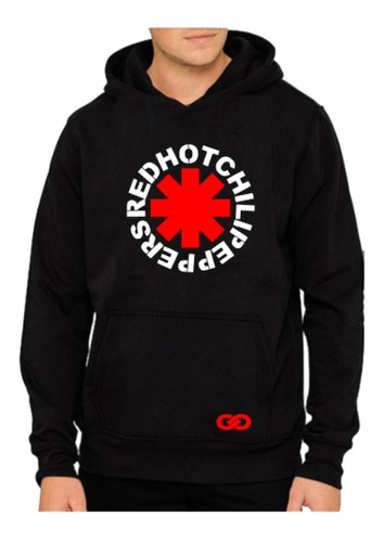 Polerón Rockero Hoodie Red Hot Chili Peppers Logo Banda Rock