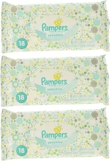 Pampers Sensitive Wipes 18 Count 3 Pack